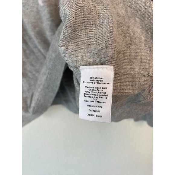 Talbots women's medium grey long sleeve‎ flamingo lightweight knit sweater top - Picture 5 of 6
